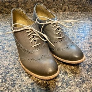 Frye Maggie Wingtip Chunky Heel Oxfords